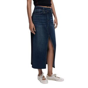 Desigual Blue Cotton Long Women's Skirt
